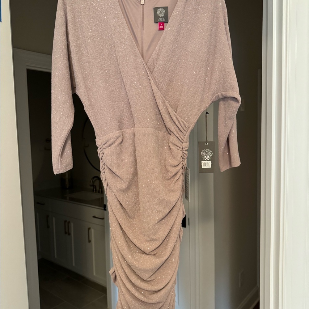 Shimmery light pink Vince Camuto dress